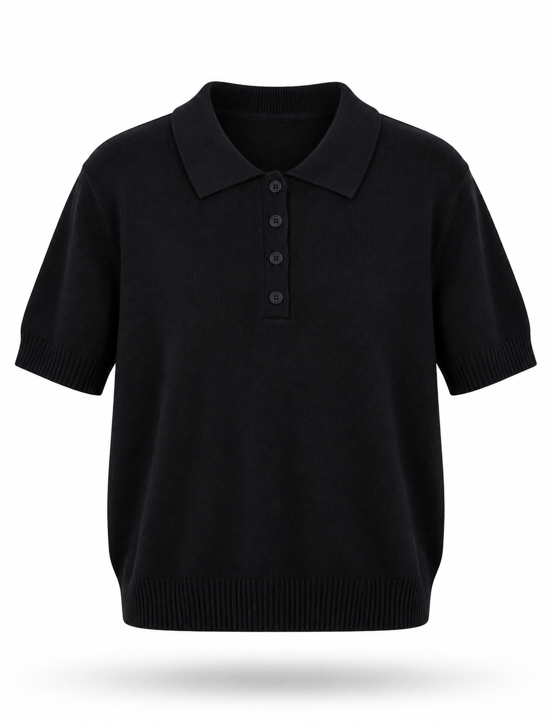 Le polo en maille 3 % cachemire - noir 🖤