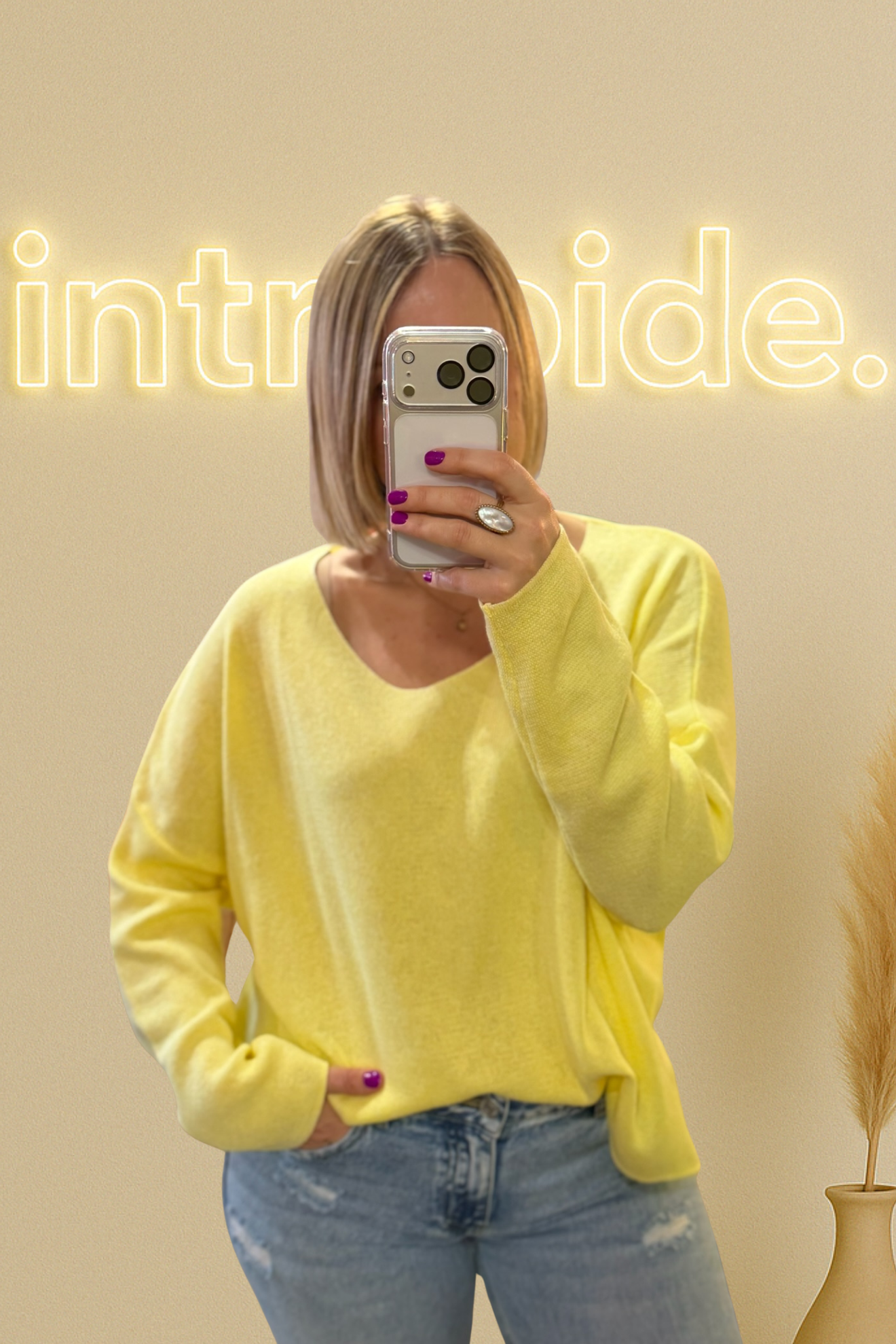 ☀️Pull 100% coton - jaune