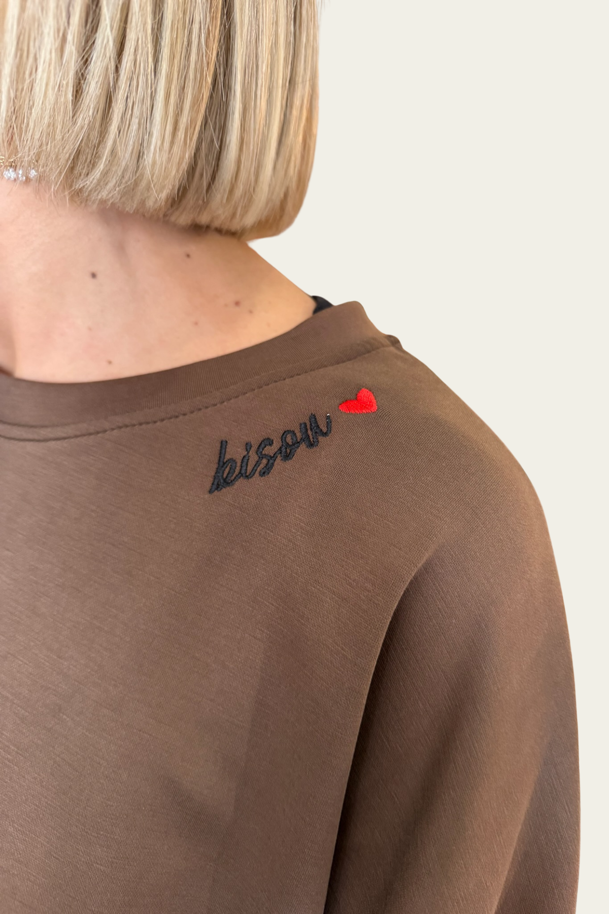 Le sweat Bisou - chocolat đ€