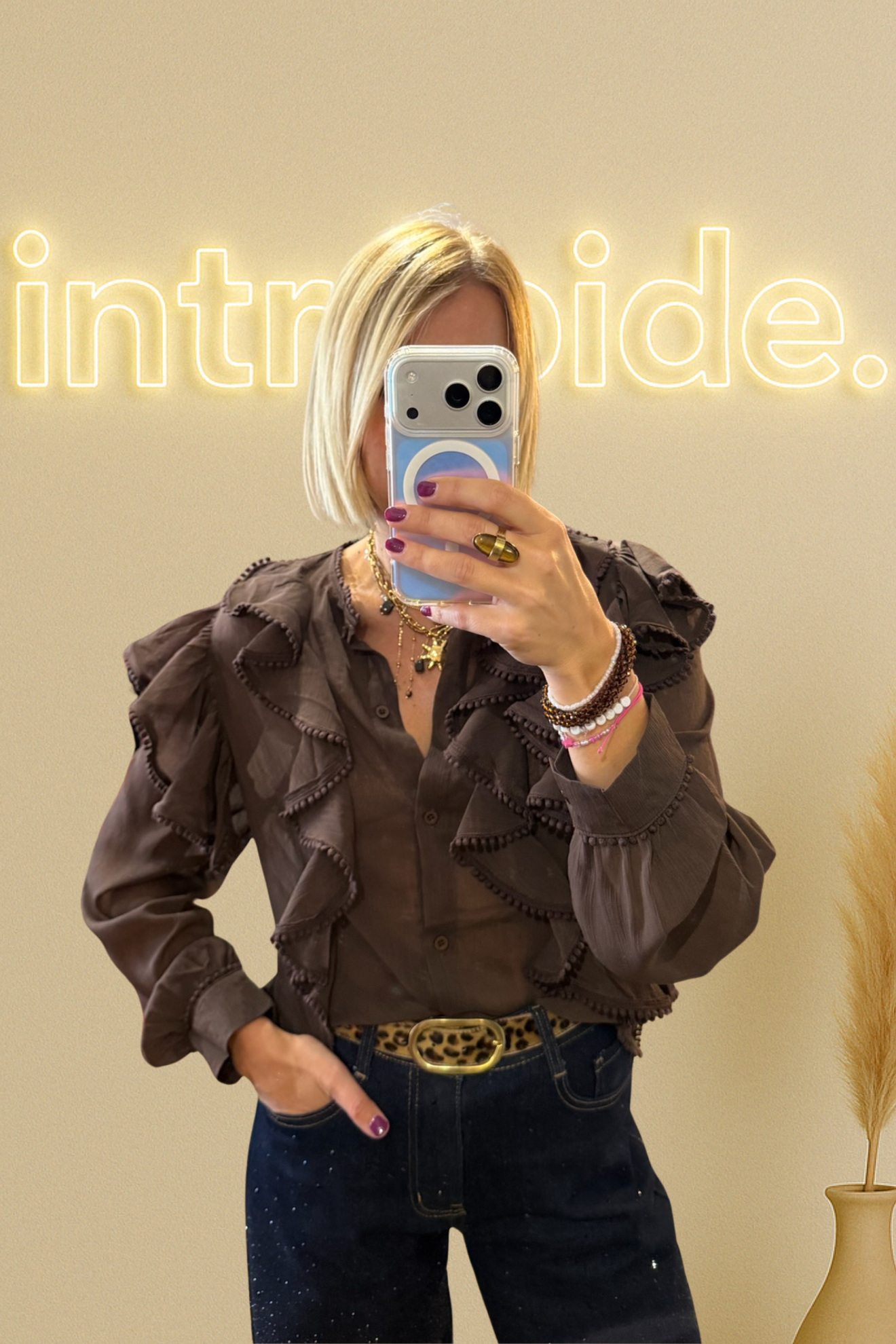 La blouse Volantine - chocolat 🤎