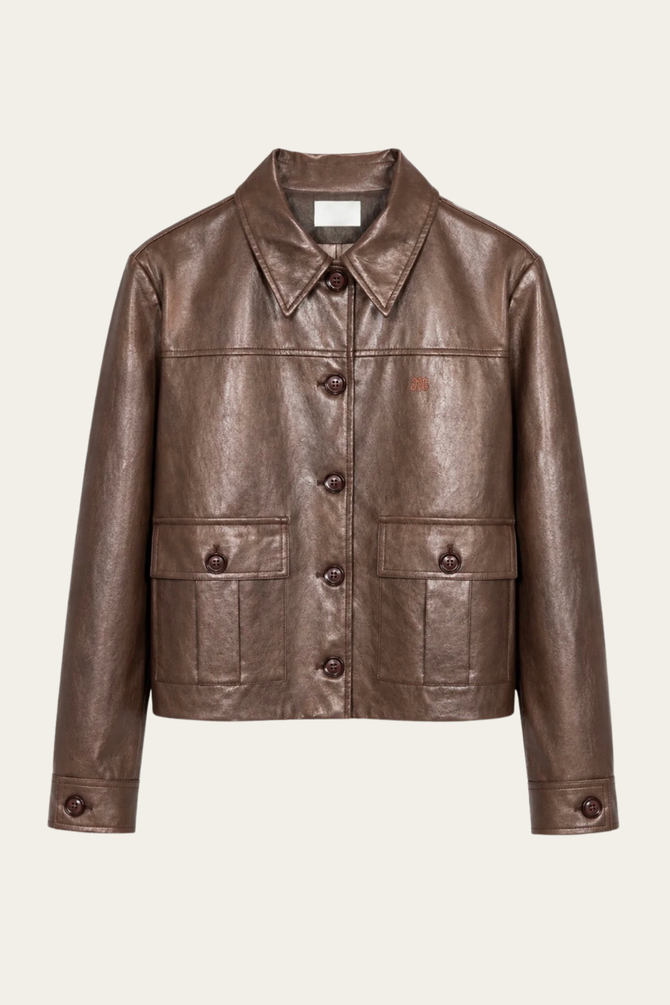 La veste effet cuir - marron 🤎