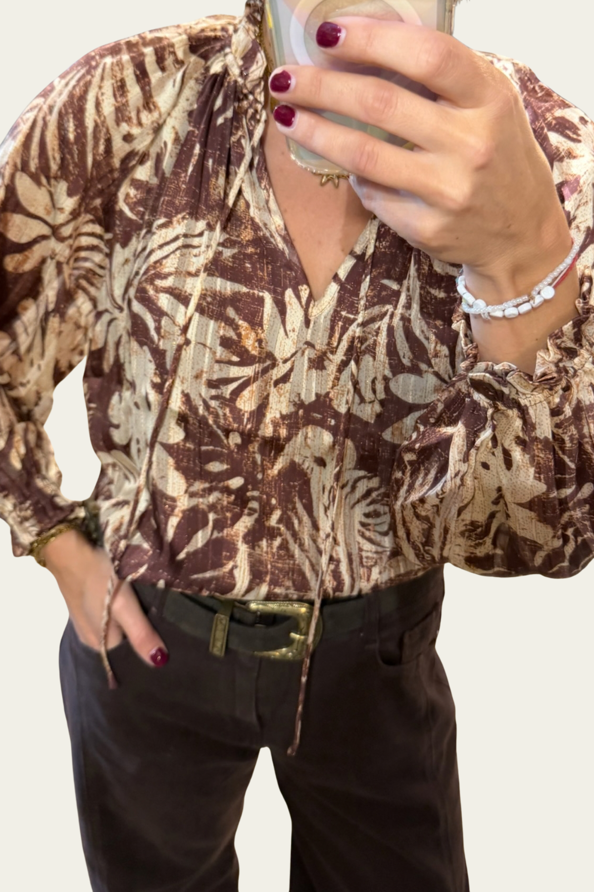 La blouse Sienna – chocolat 🤎