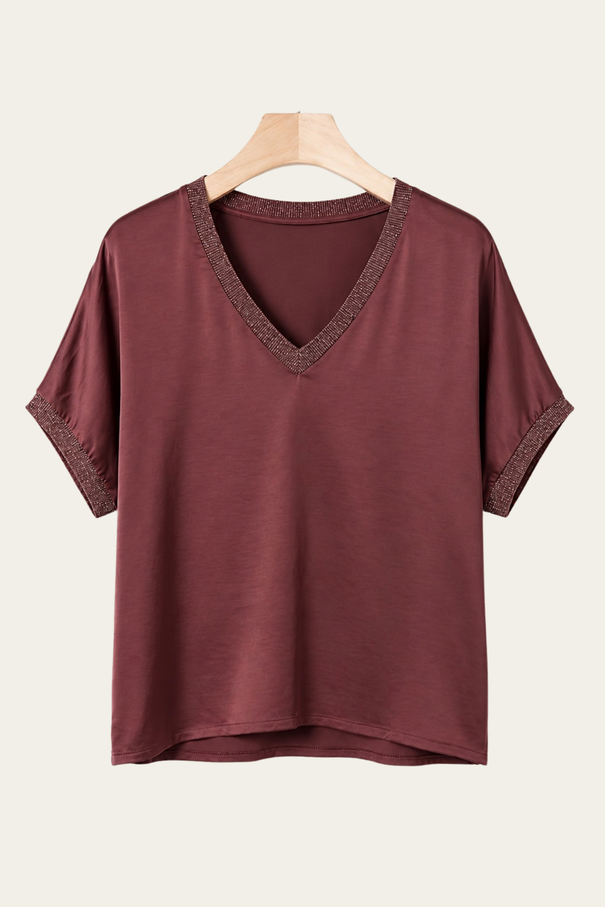 Le top Soie – Bordeau 🍇✨