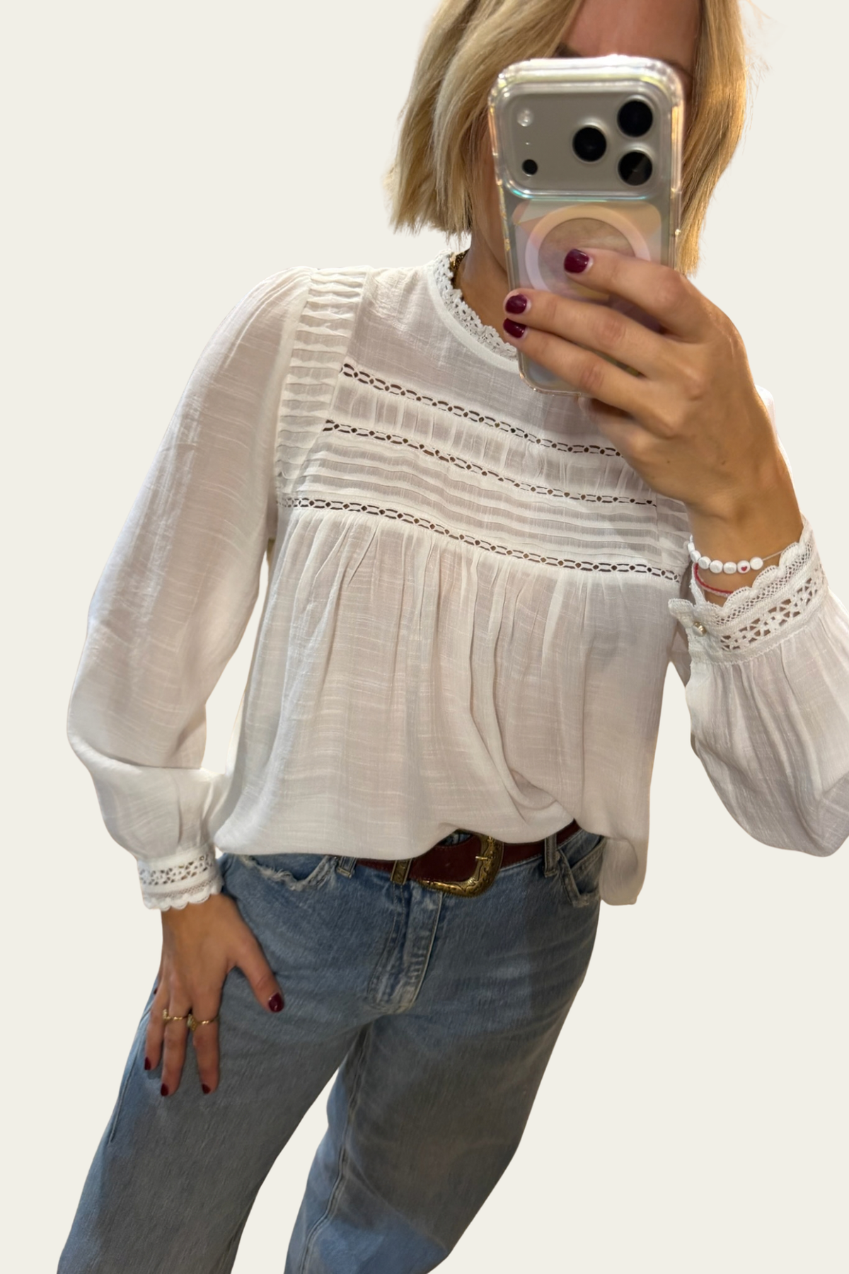 La blouse Romy – écru 🤍