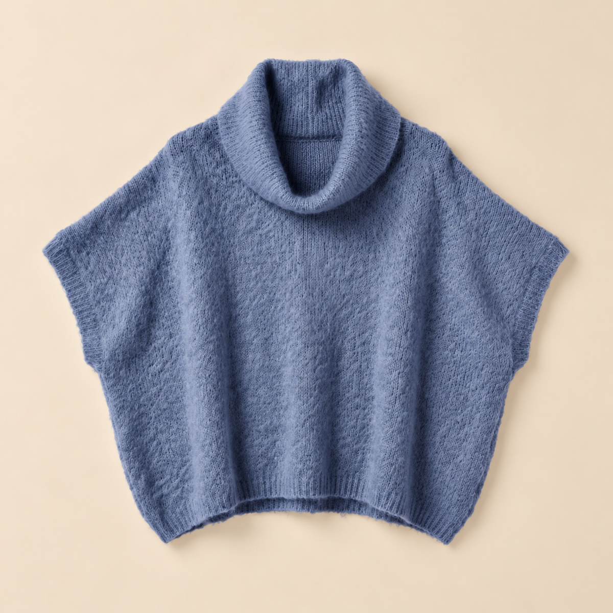 Le poncho Solène - Bleu jean 💙