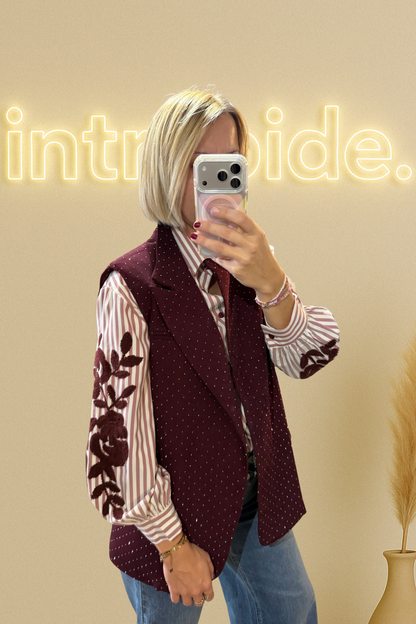 La veste sans manches Lina - bordeaux ✨🍇