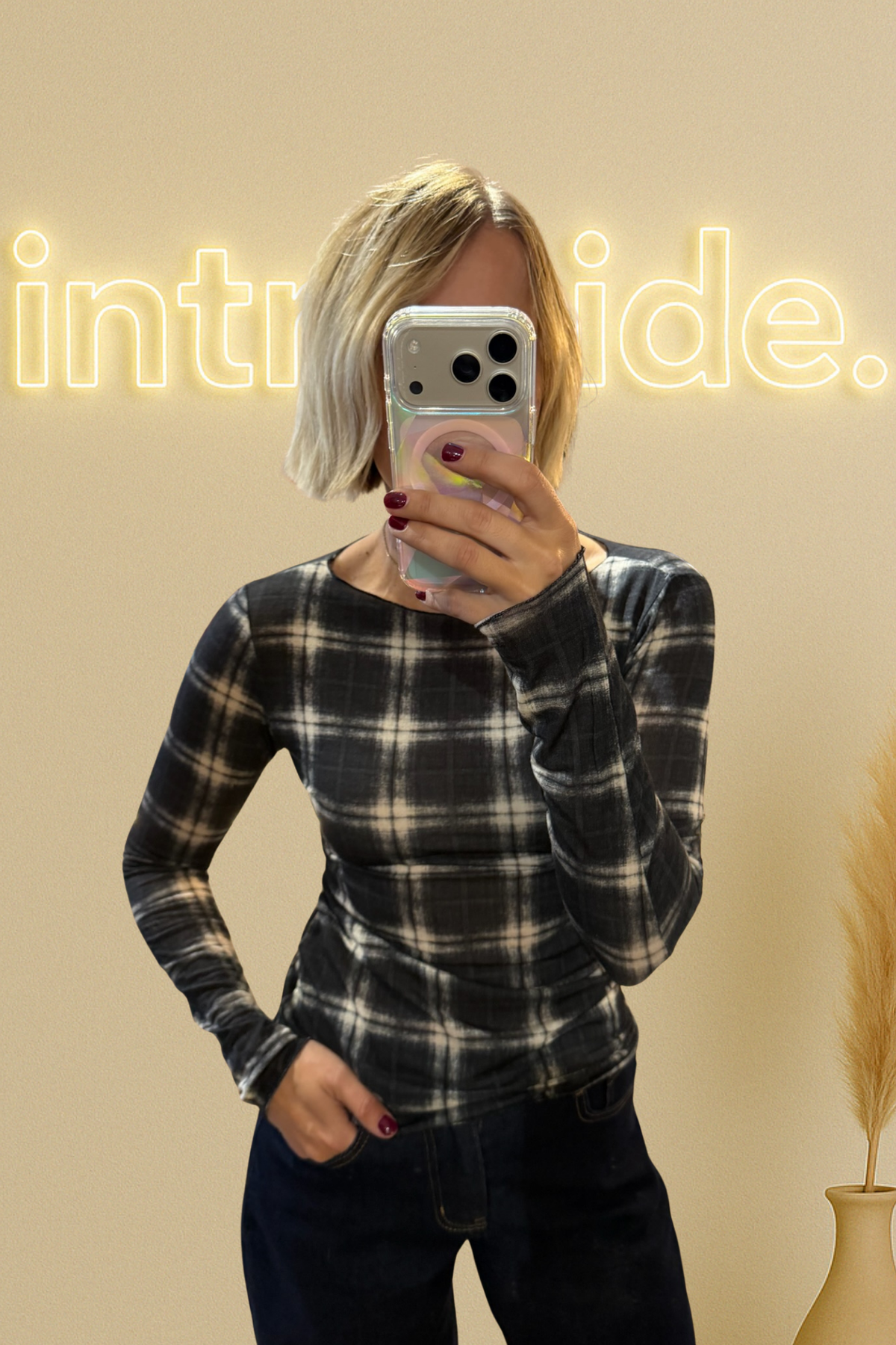 Le sous-pull tartan Cachemire - noir 🖤