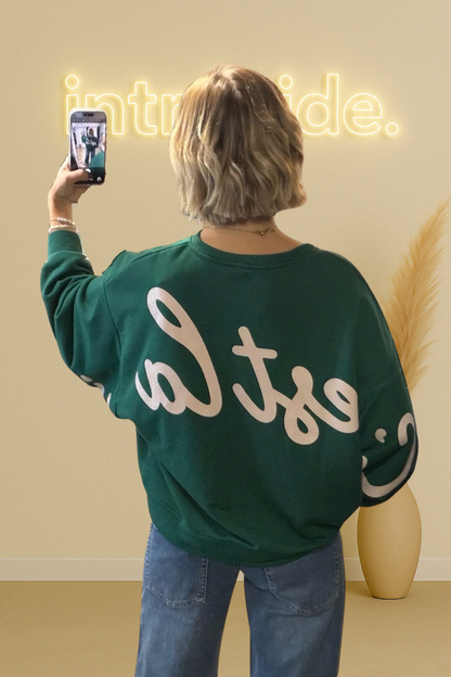 Le sweat C’est la vie – vert prairie 🍀