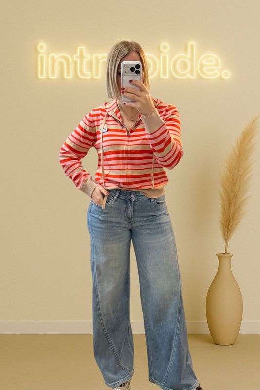 ✨ Jean large coupe palazzo légèrement pailleté