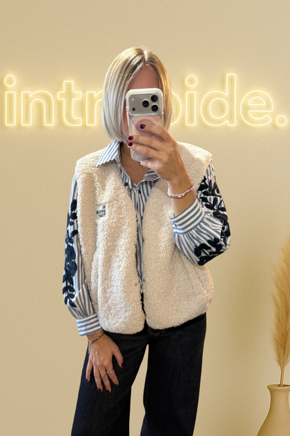 Le gilet teddy Billie - Écru 🤍