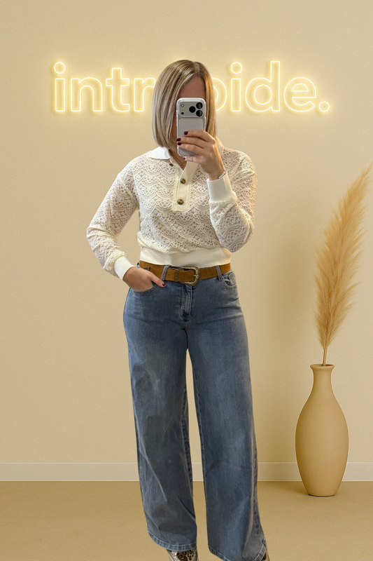 👖 Jean palazzo ultra ultra confortable – 2% élasthanne