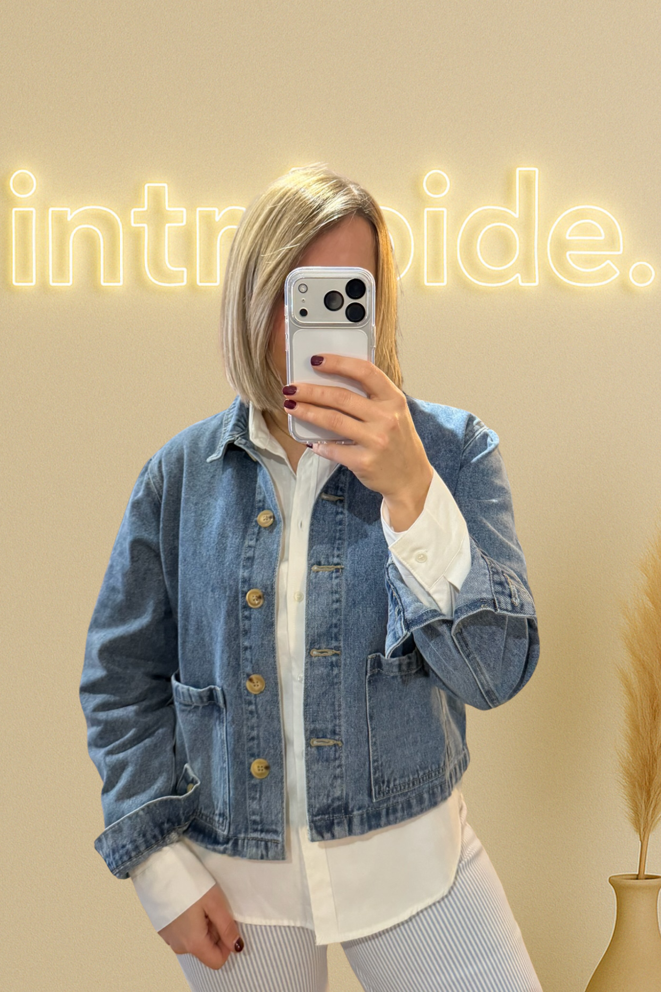 💙 Veste en jean courte bleue