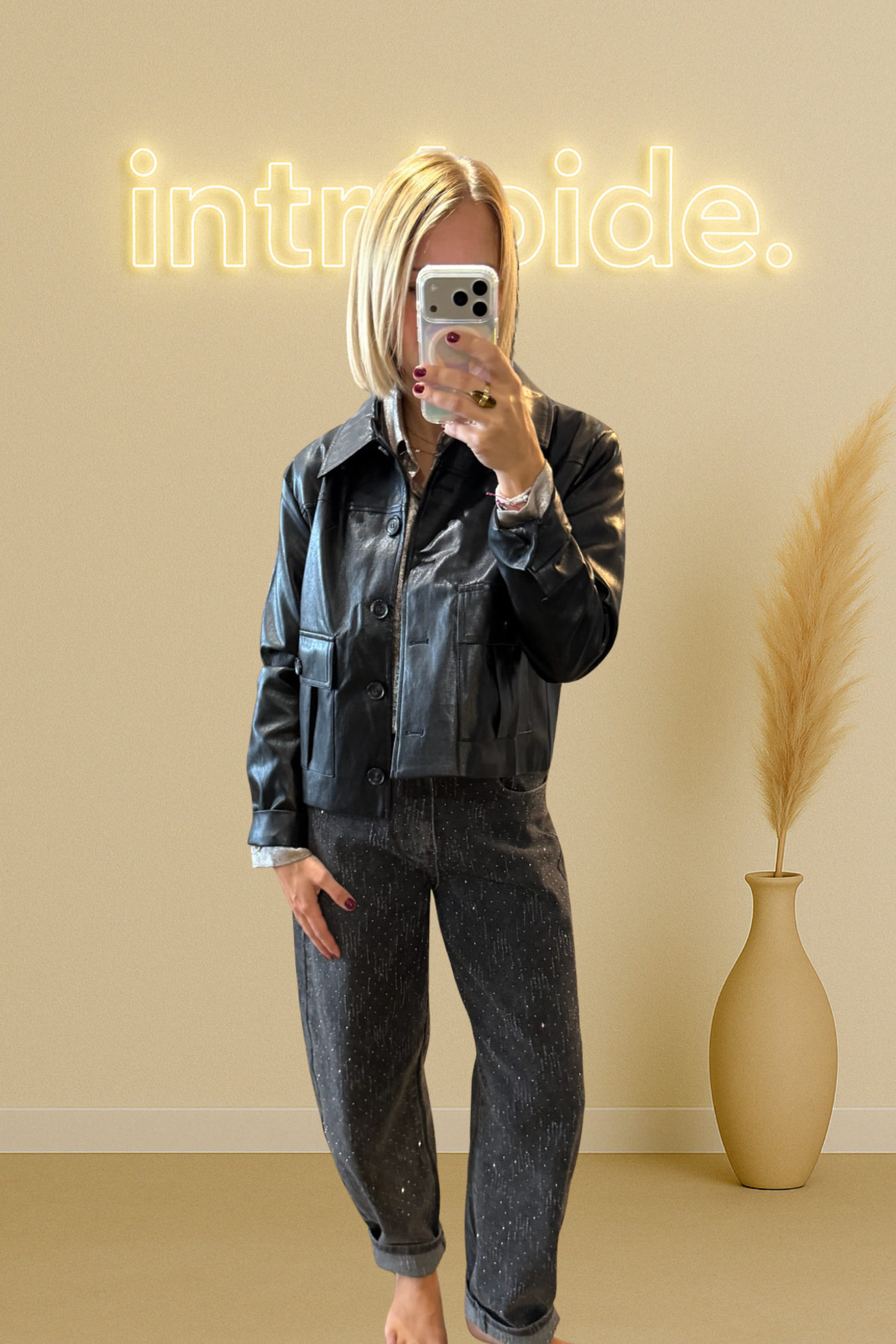 Le jean Strass - gris délavé ✨🖤