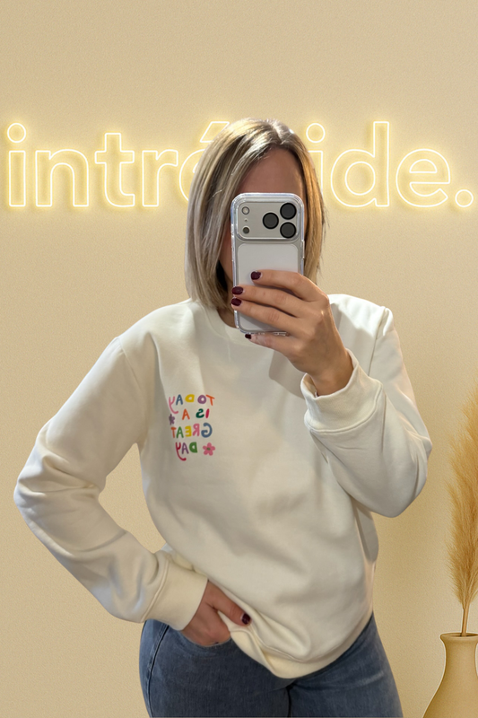 🌈🌸 Pull en coton message coloré