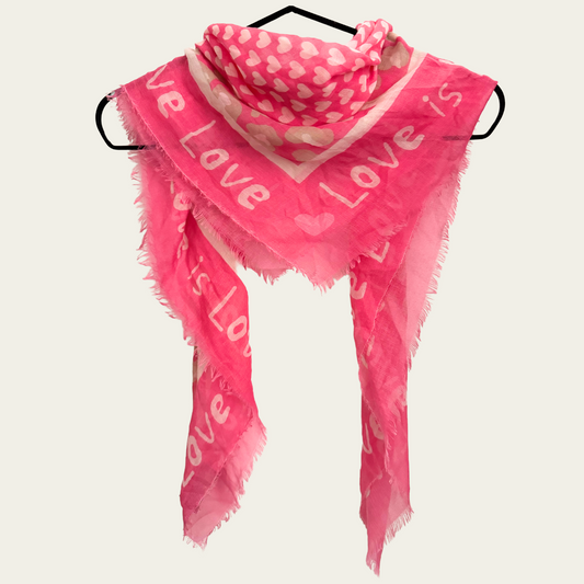 Foulard inspi Bandana rose