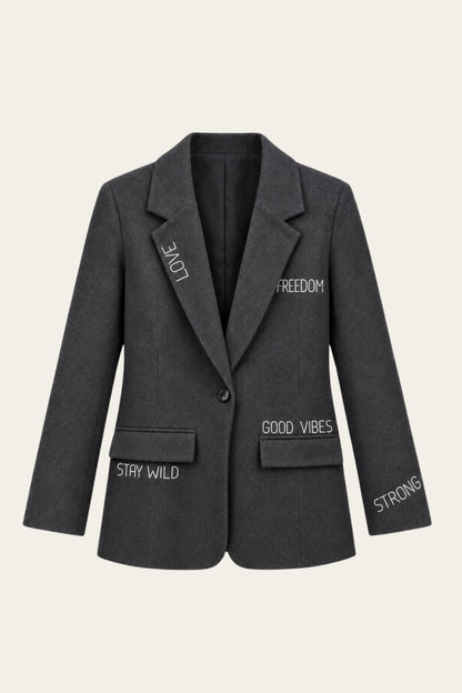 Le Blazer à Demi-Mot - noir 🖤