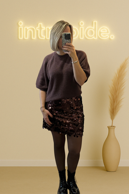 Pull col rond – baby alpaga & mérinos 🤎