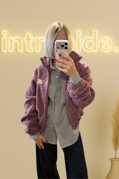 La veste Teddy - Vieux rose 🍇