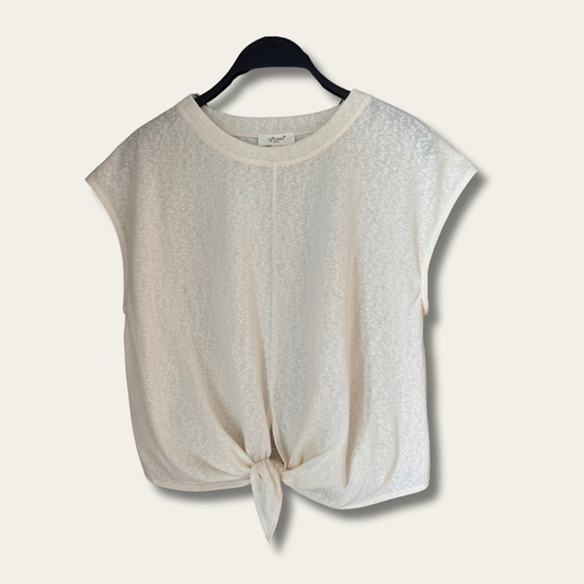T-shirts beige pailleté - noeud sur l’avant