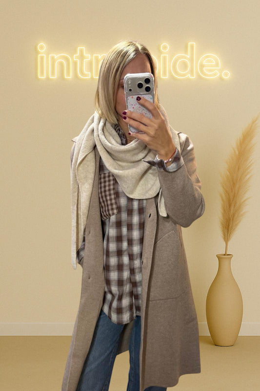 Le gilet manteau – taupe 🤎