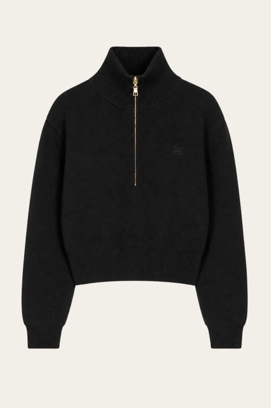 Le pull zippé Midnight - noir 🖤