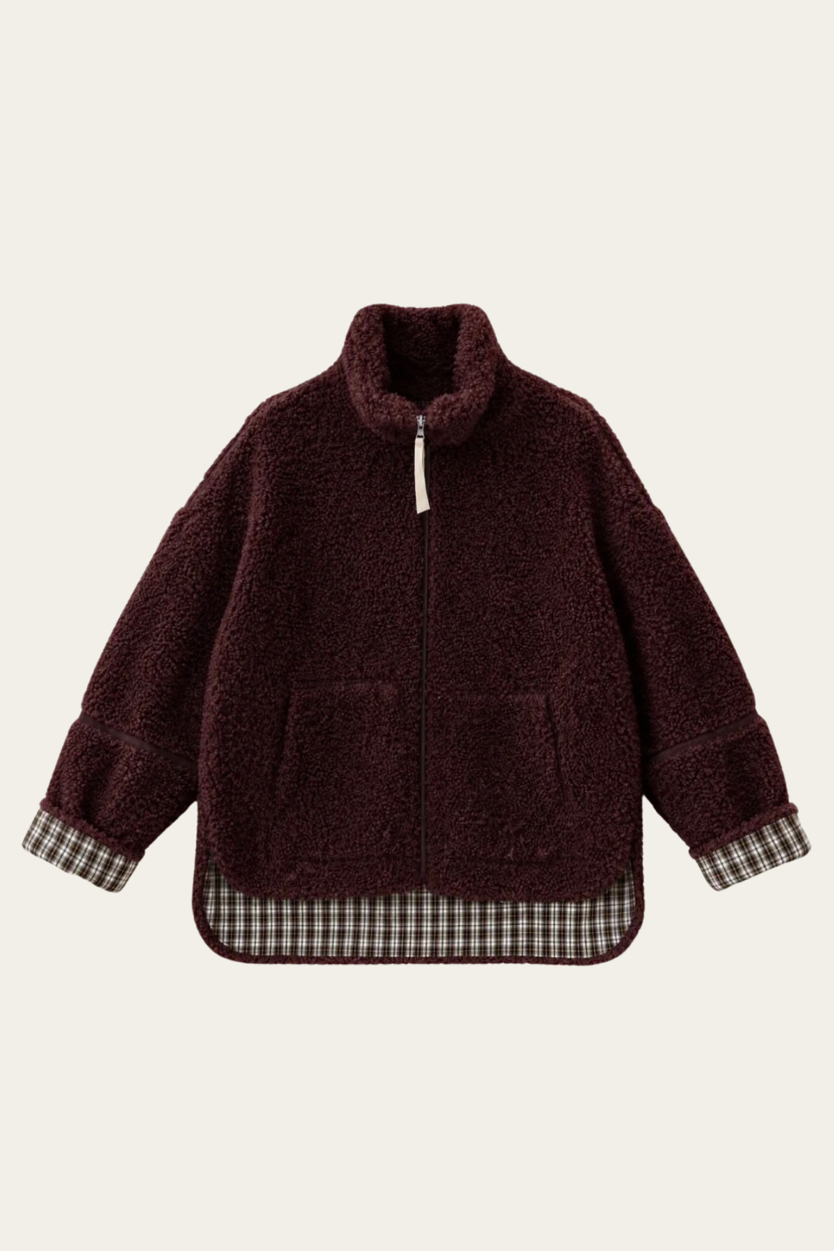 La veste teddy Maddie - Bordeaux 🍇