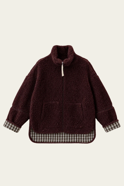 La veste teddy Maddie - Bordeaux 🍇
