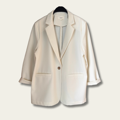 Blazer léger beige - coupe droite