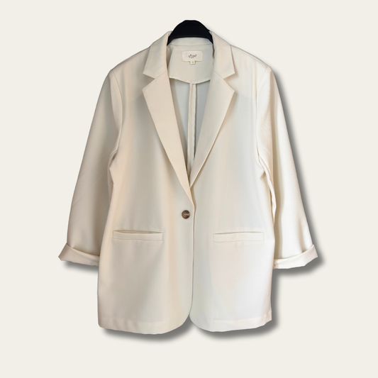 Blazer léger beige - coupe droite