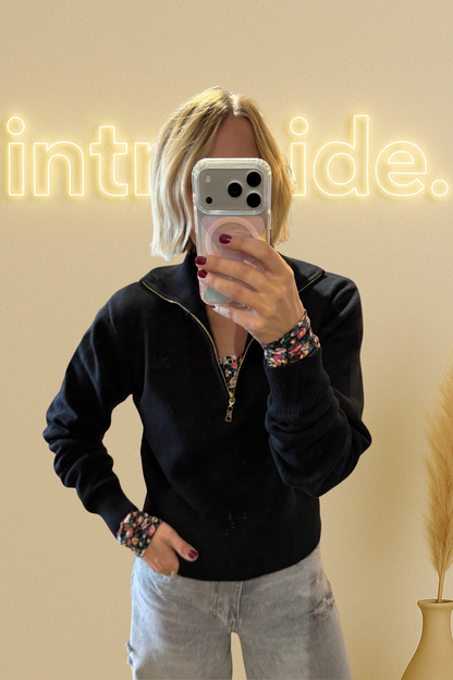 Le pull zippé Midnight - noir 🖤