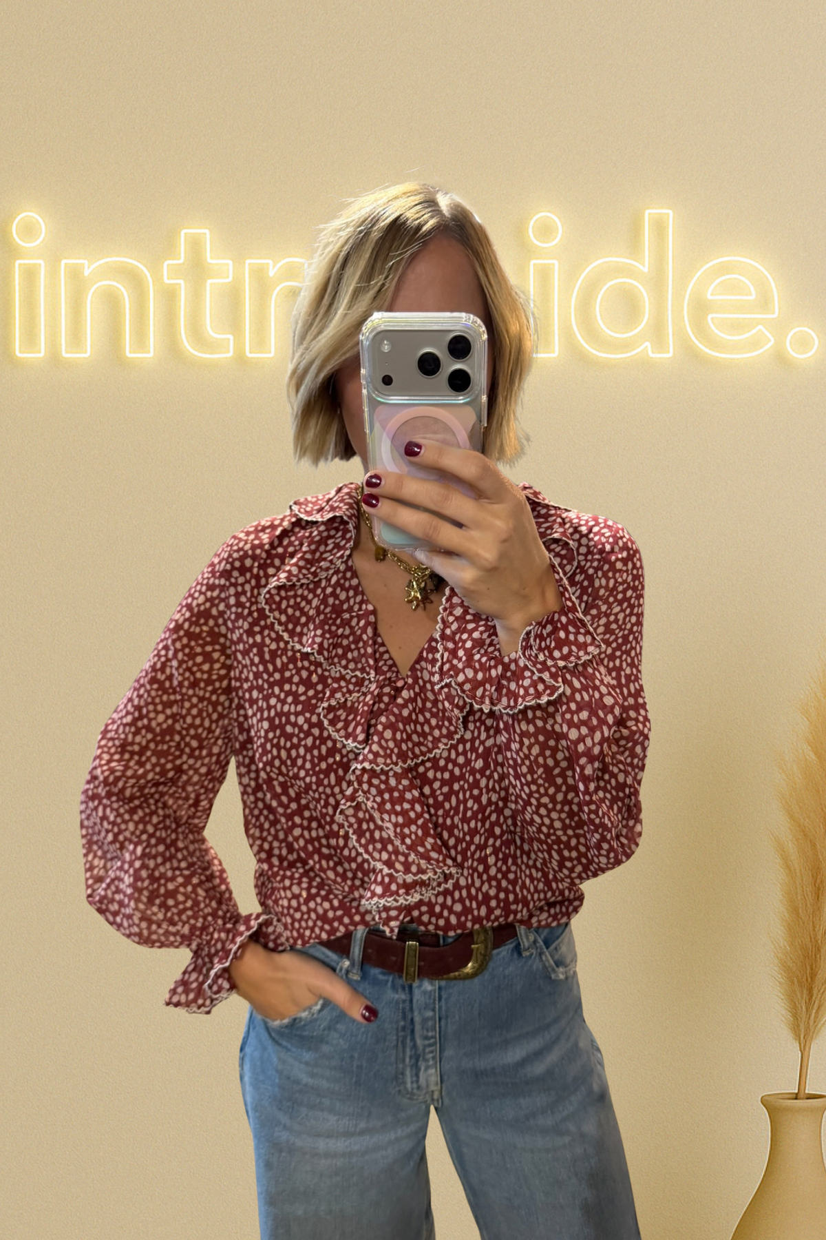 La blouse volantée - cassis 🍷