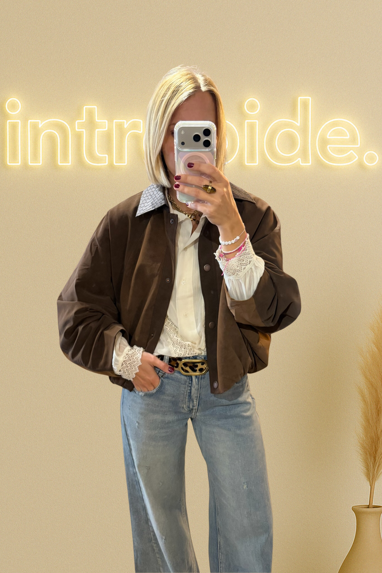 La veste Croco simili - chocolat 🤎