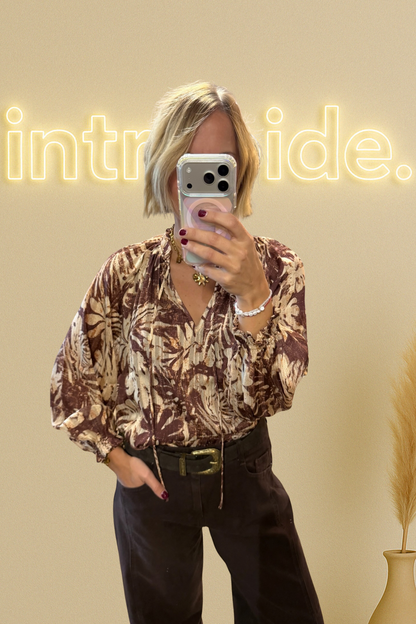 La blouse Sienna – chocolat 🤎