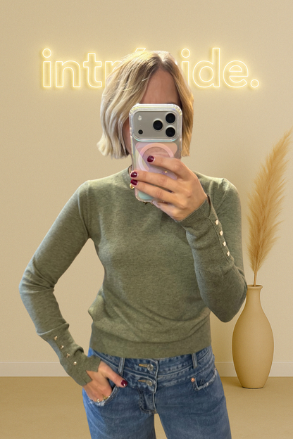 Le pull Élise – kaki 🫒