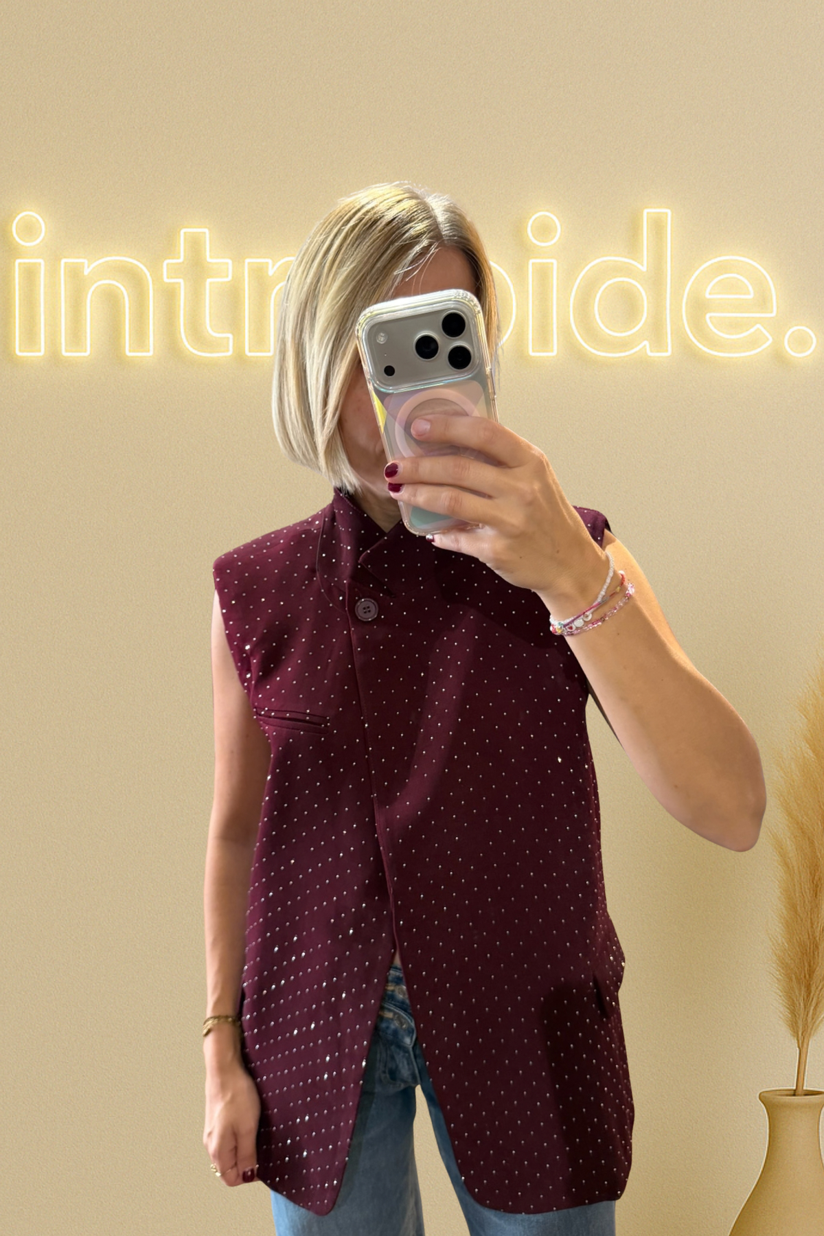 La veste sans manches Lina - bordeaux ✨🍇
