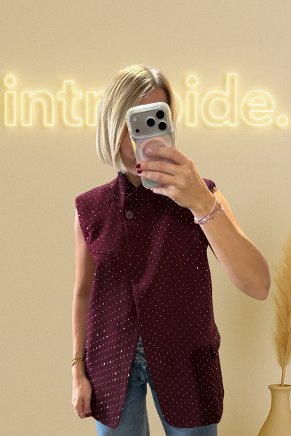 La veste sans manches Lina - bordeaux ✨🍇