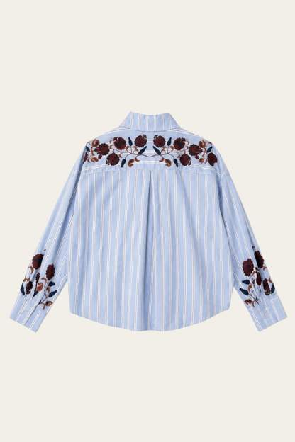 La chemise Soléna - Bleue rayée 💙🍂