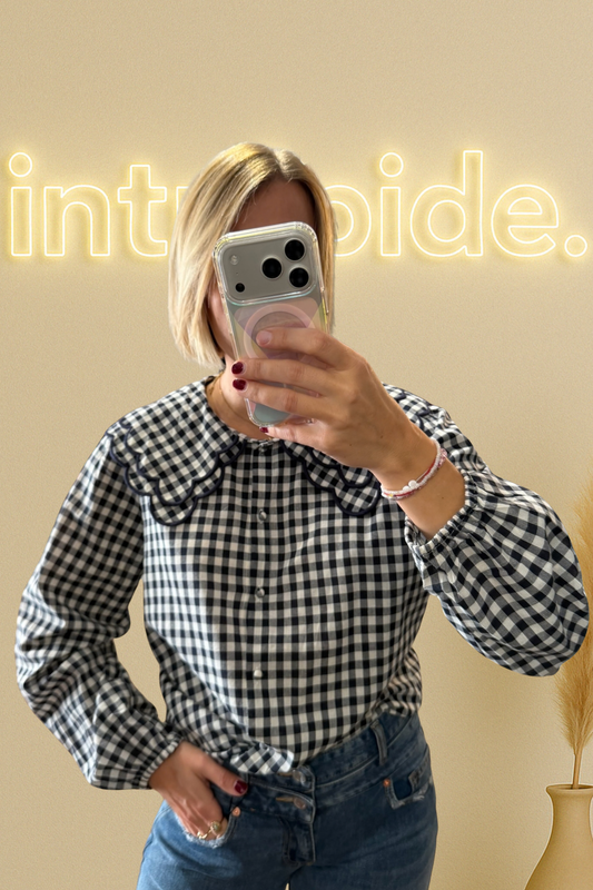 La Chemise Léonie – Vichy noir 🤍🖤