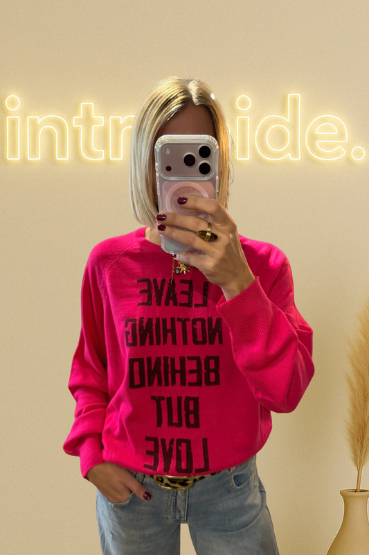Le pull Love - rose fushia 💕