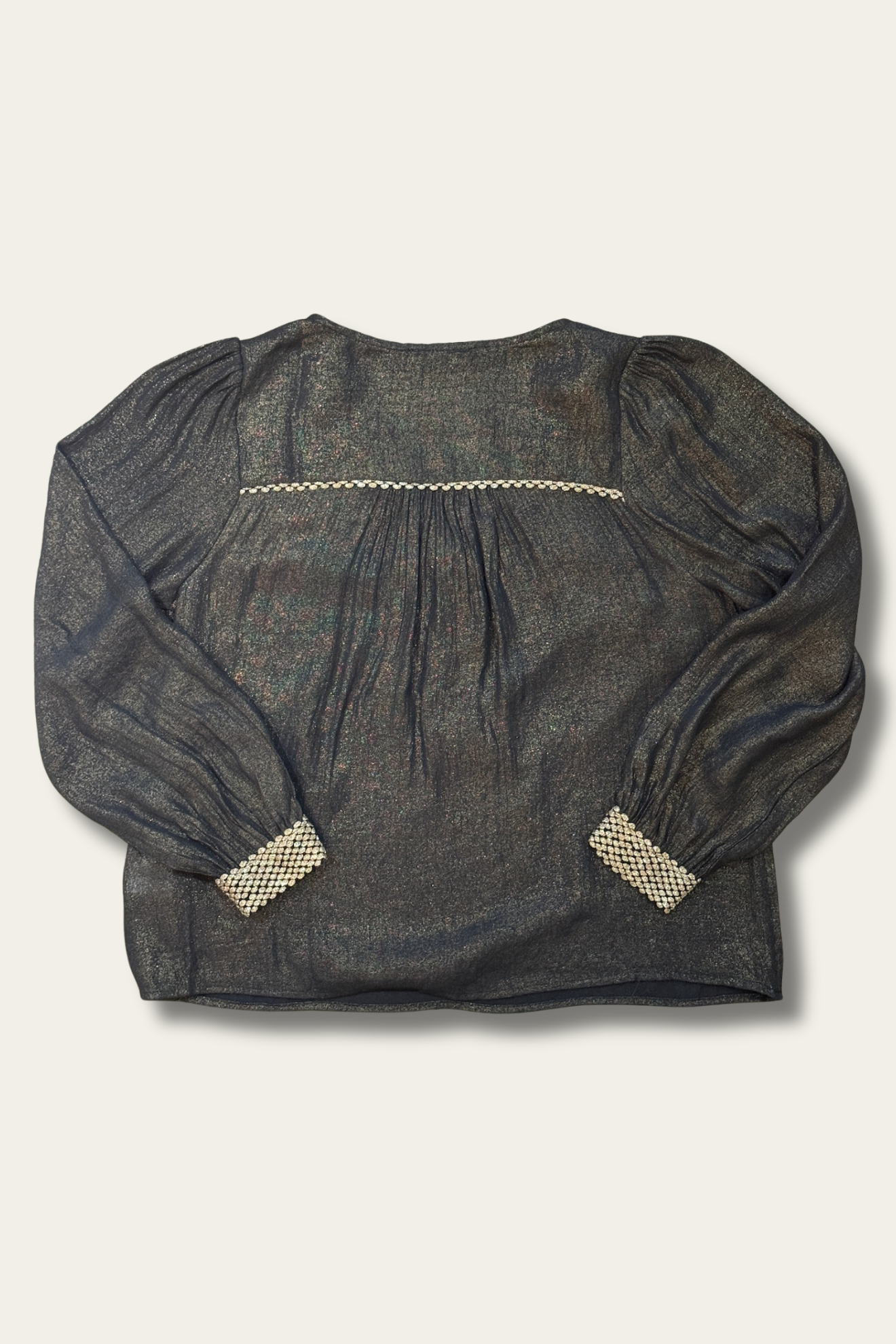 Chemisier noir moiré – 100% viscose 🖤✨