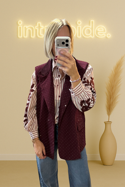 La veste sans manches Lina - bordeaux ✨🍇