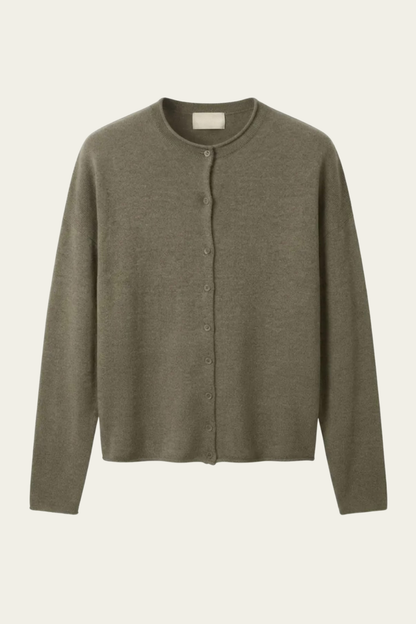 Le gilet Douceur Cachemire – Kaki 🌿