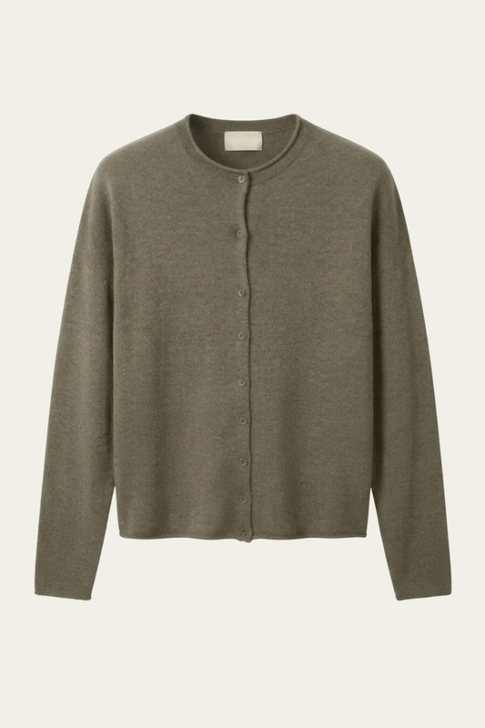 Le gilet Douceur Cachemire – Kaki 🌿
