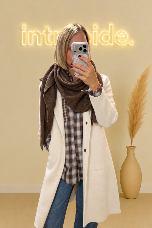 Le gilet manteau – écru 🤍
