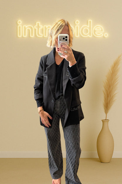Le Blazer à Demi-Mot - noir 🖤