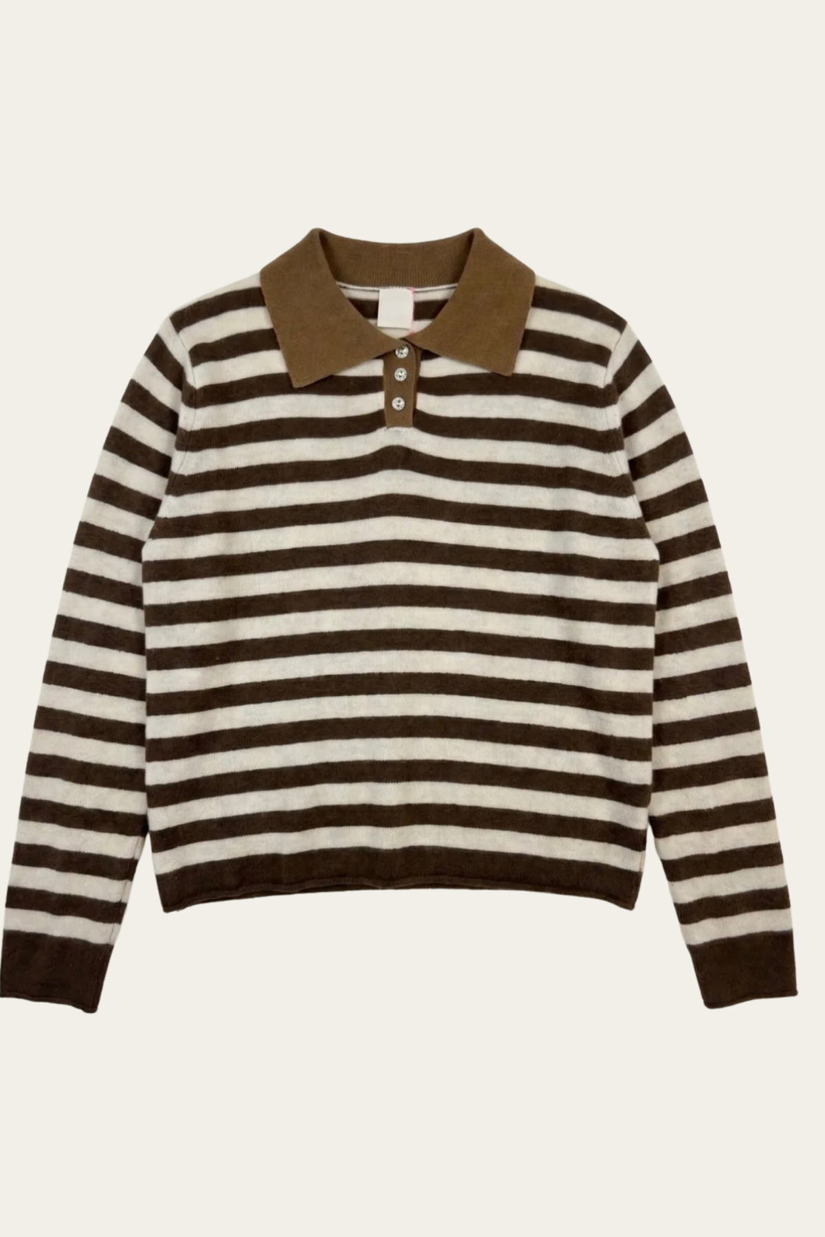 Le pull polo Alba - marron et Camel 🤎