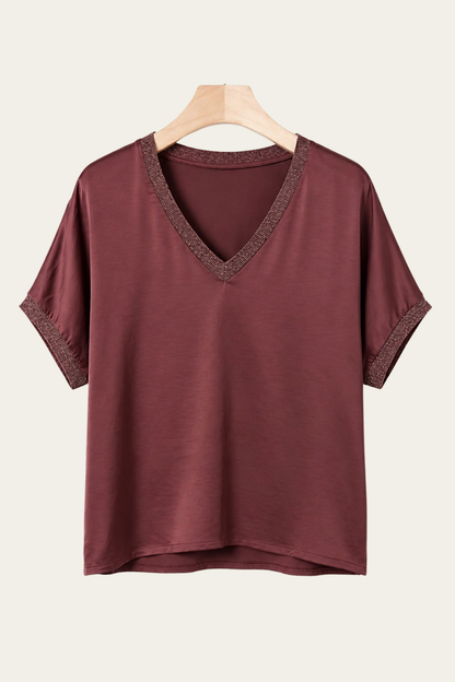 Le top Soie – Bordeau 🍇✨