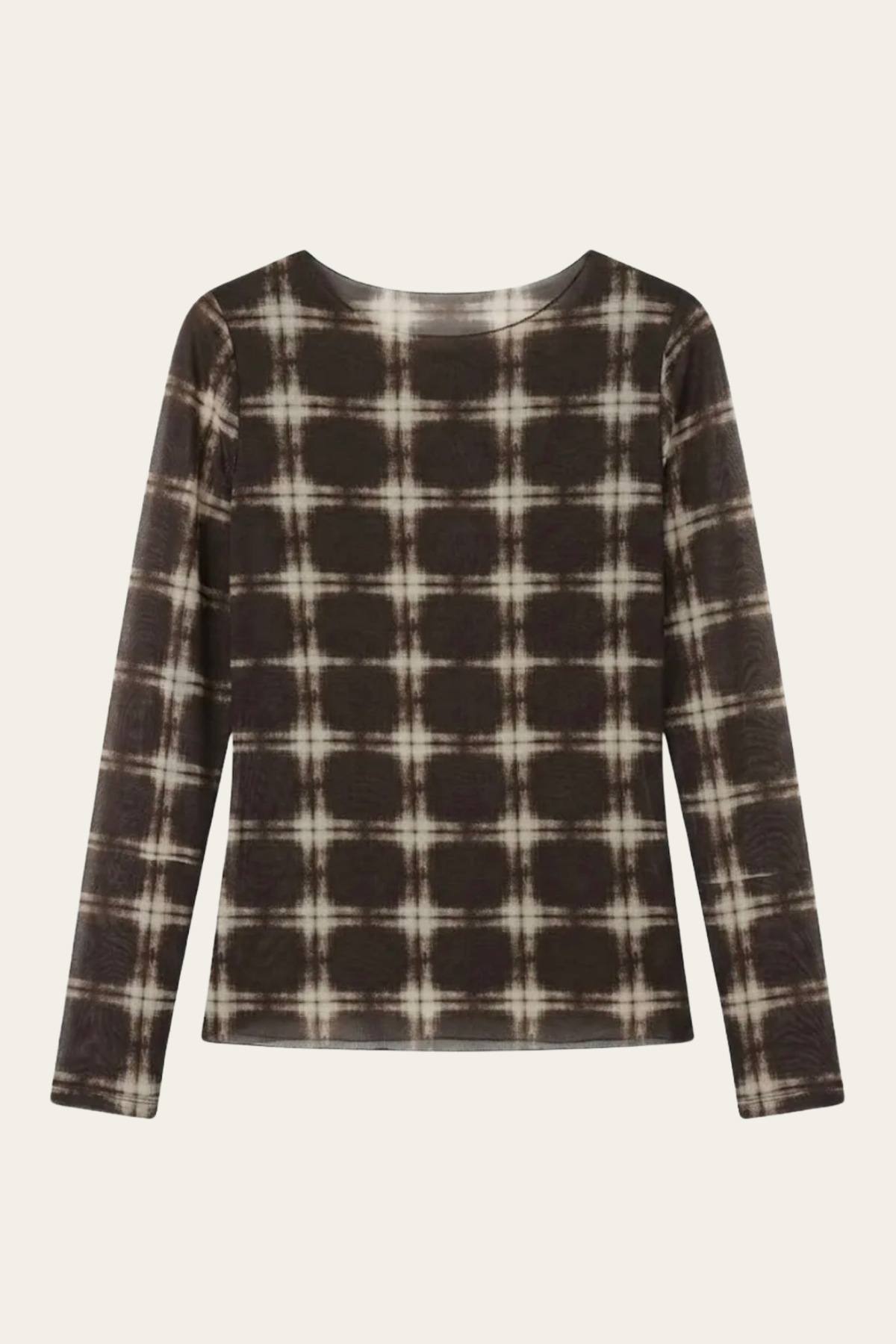 Le sous-pull tartan Cachemire - chocolat 🤎