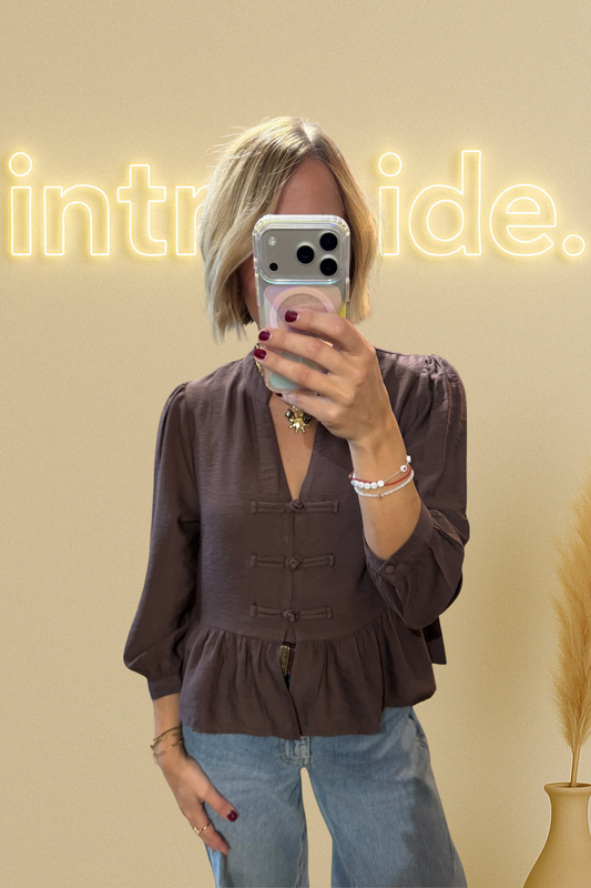 La blouse Jade – chocolat 🤎