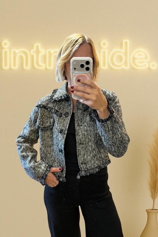 La veste tweed - silver ✨